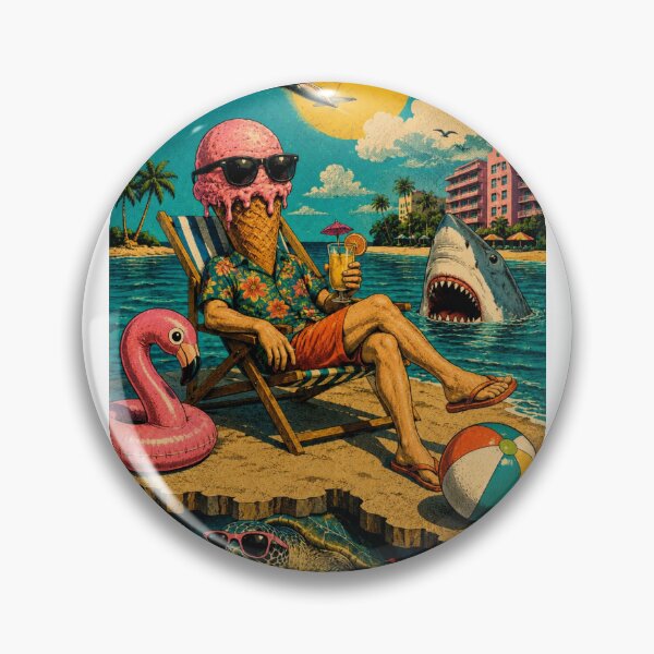 Item preview, Summer at the beach - ice cream man designed and sold by AcornAndPebble.