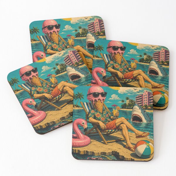 Item preview, Summer at the beach - ice cream man designed and sold by AcornAndPebble.