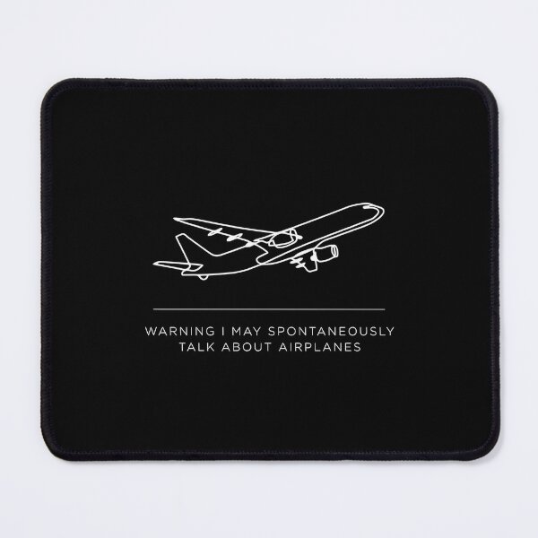 Item preview, Warning I May Spontaneously Talk About Airplanes Minimal Airplane Line Art designed and sold by MizoX7.