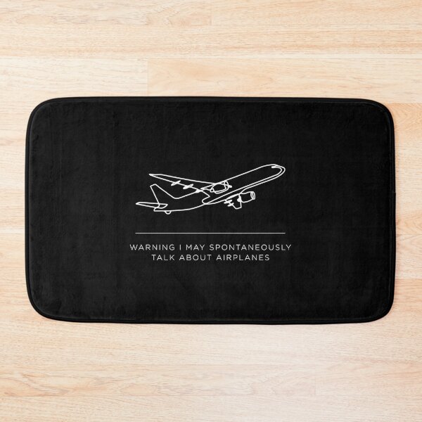 Item preview, Warning I May Spontaneously Talk About Airplanes Minimal Airplane Line Art designed and sold by MizoX7.