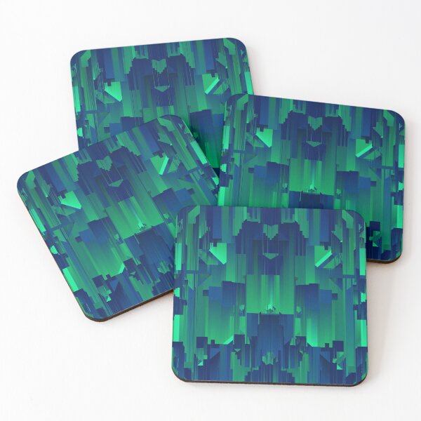 Item preview, Green and Blue Geometric Glitch designed and sold by shelteredinside.