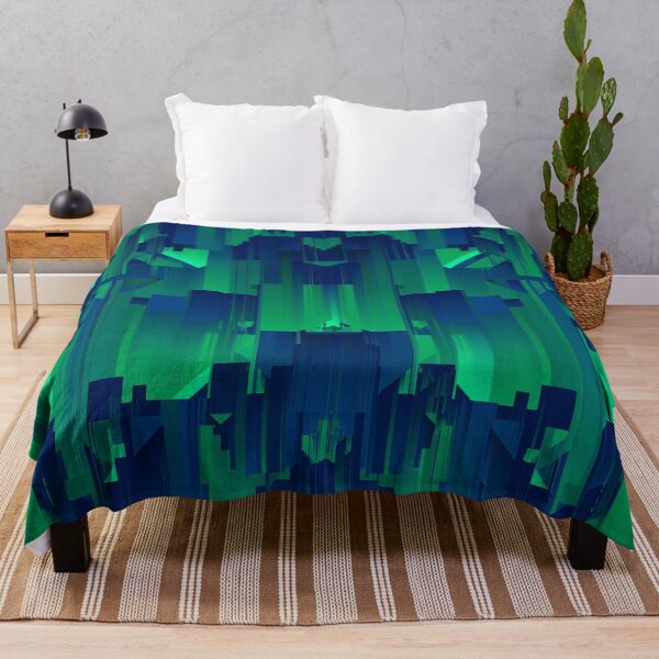 Item preview, Green and Blue Geometric Glitch designed and sold by shelteredinside.