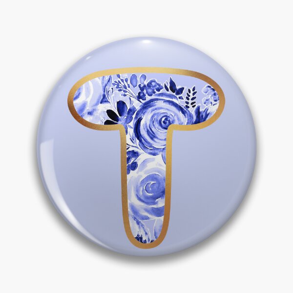 Item preview, T alphabet letter Floral Lettering  designed and sold by elenabdesigns.