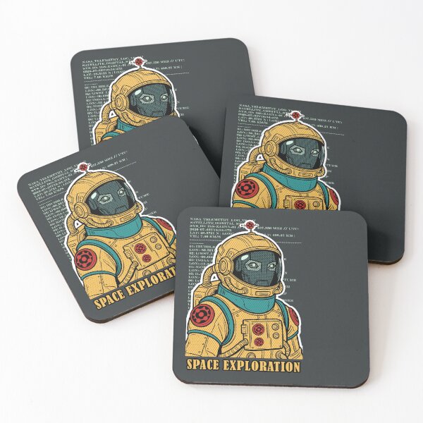 Item preview, Retro Robot Astronaut Space Exploration Vintage Sci-Fi por art designed and sold by KiwiRider.