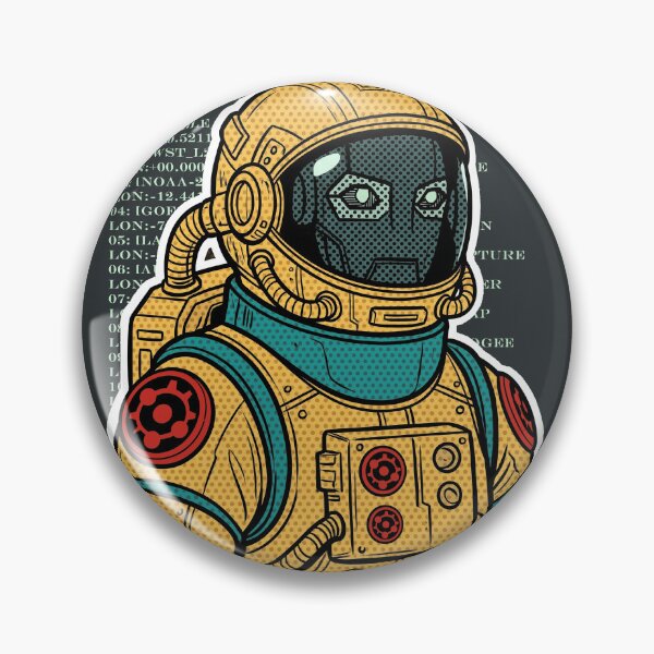 Item preview, Retro Robot Astronaut Space Exploration Vintage Sci-Fi por art designed and sold by KiwiRider.