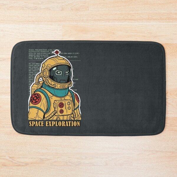 Item preview, Retro Robot Astronaut Space Exploration Vintage Sci-Fi por art designed and sold by KiwiRider.