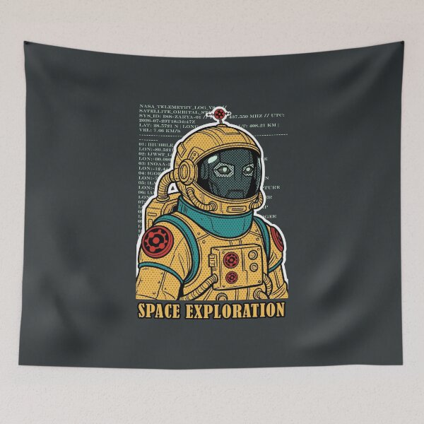 Item preview, Retro Robot Astronaut Space Exploration Vintage Sci-Fi por art designed and sold by KiwiRider.