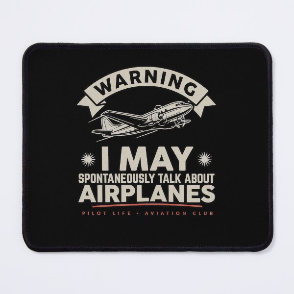 Item preview, Warning I May Spontaneously Talk About Airplanes Vintage Pilot Life Aviation designed and sold by MizoX7.