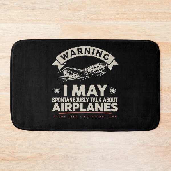 Item preview, Warning I May Spontaneously Talk About Airplanes Vintage Pilot Life Aviation designed and sold by MizoX7.