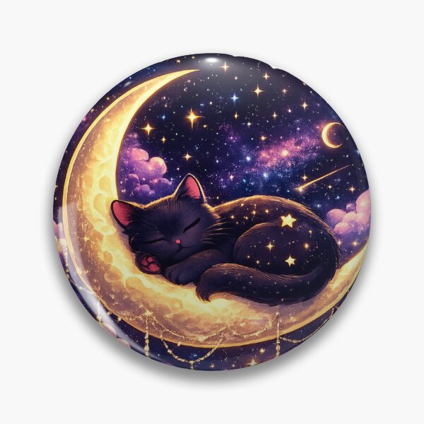 Item preview, Sleeping Cat Among the Stars | Cute Cosmic Moon Cat | Celestial Fantasy Cat Sticker & T-Shirt designed and sold by Leisure-Shop.