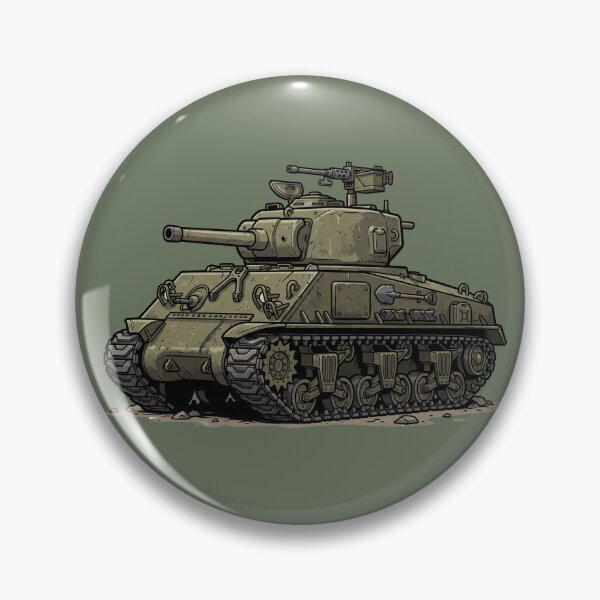Item preview, Sherman tank – cartoon illustration designed and sold by IDGY_de.