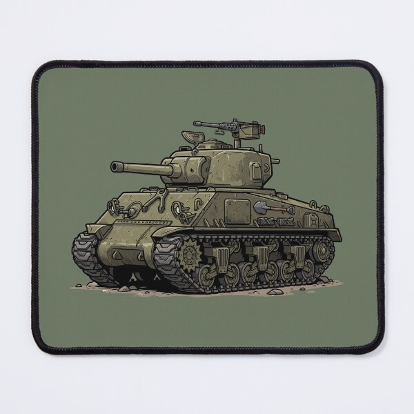 Item preview, Sherman tank – cartoon illustration designed and sold by IDGY_de.