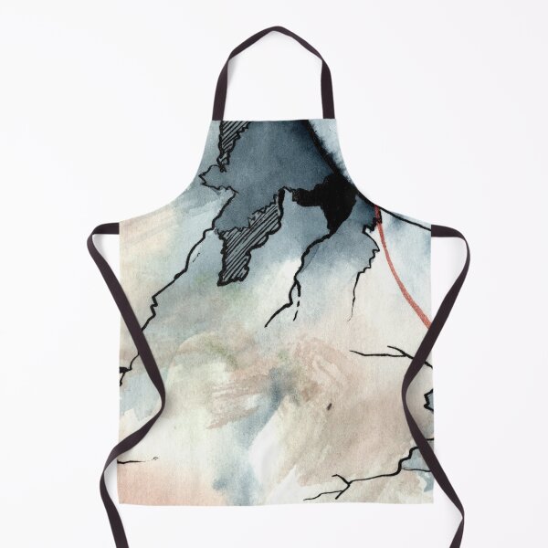 Item preview, Abstract Panta Rhei Watercolor - Modern Indigo Coral Ink Art designed and sold by WaterColorCats1.