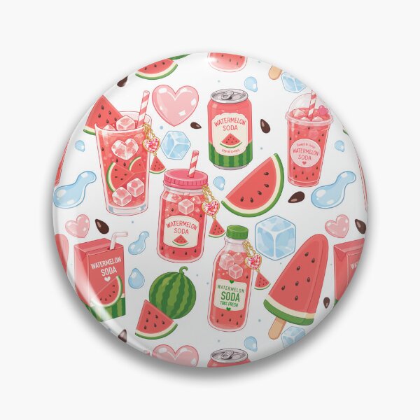 Item preview, Cute Watermelon Soda Drink Seamless  designed and sold by KJackArtwork.