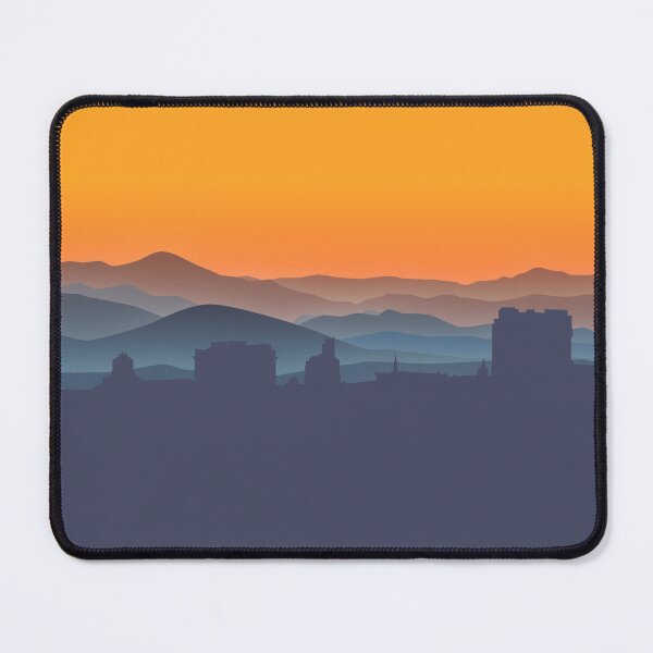 Item preview, Asheville City Skyline and WNC Mountains at Sunset designed and sold by hatsharpener.