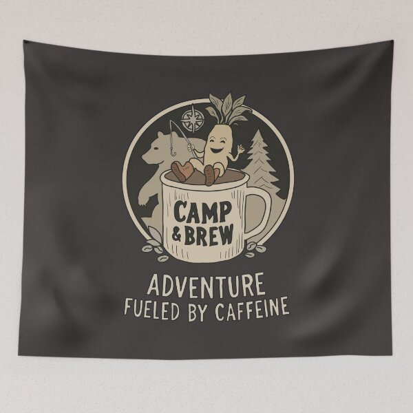Item preview, Coffee Lover Goblincore Mug: Mandrake Fishing Forest Camping Illustration designed and sold by LeshanArt.