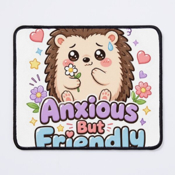 Item preview, Anxious but friendly hedgehog designed and sold by amyness.