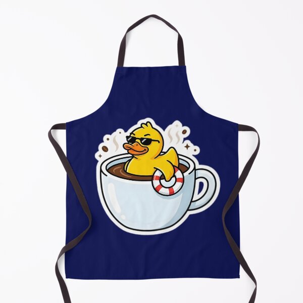 Artikelvorschau, Kaffeeente – Selbstbewusste Ente in der Tasse mit Rettungsring-Aufkleber entworfen und verkauft von WowDezign.