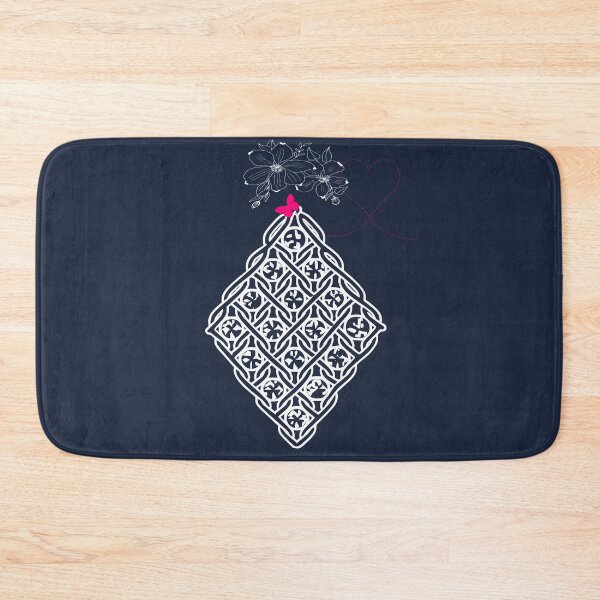 Item preview,  Geometric Lace Diamond Navy Blue with Flowers and Butterfly designed and sold by Macramellennias.