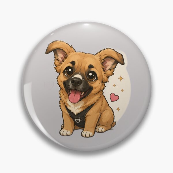 Item preview, NALA | Cute Dog Puppy with Hearts | Kawaii Dog Cartoon designed and sold by LeonixPrint.