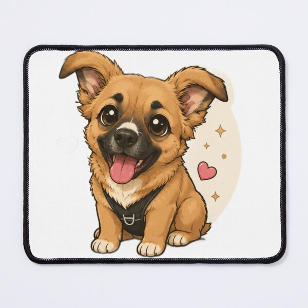 Item preview, NALA | Cute Dog Puppy with Hearts | Kawaii Dog Cartoon designed and sold by LeonixPrint.