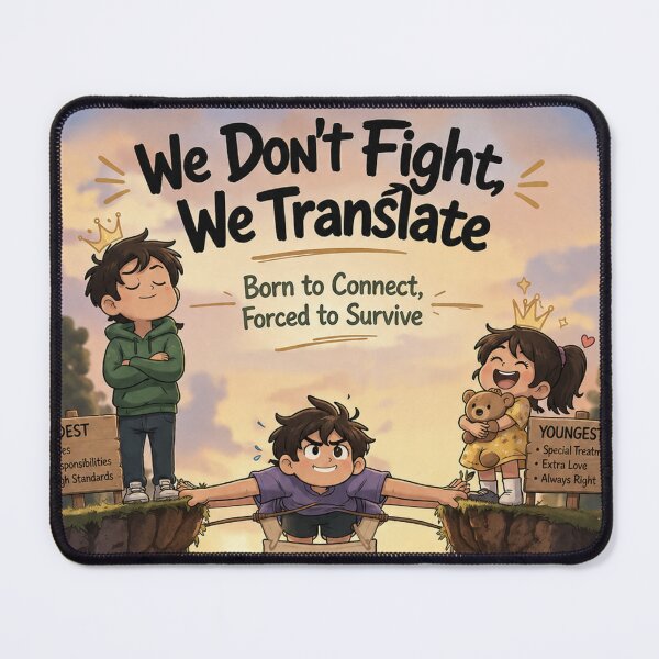 Item preview, We Don't Fight We Translate - Middle Child Family Mediator designed and sold by irfanshikh.