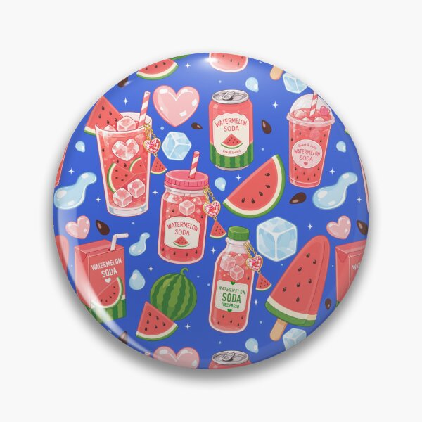 Item preview, Cute Watermelon Soda Drink Seamless  designed and sold by KJackArtwork.