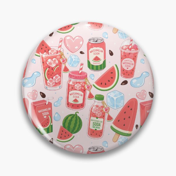 Item preview, Cute Watermelon Soda Drink Seamless  designed and sold by KJackArtwork.