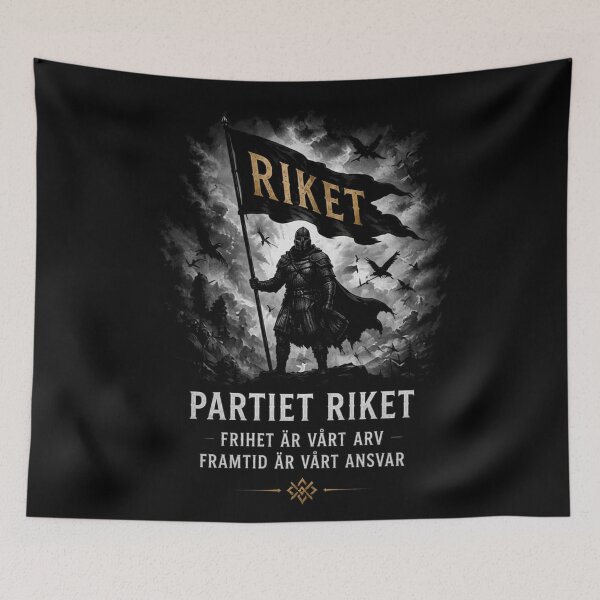 Item preview, Riket, man med flagga designed and sold by PartietRiket.