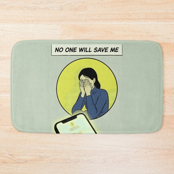 Item preview, No One Will Save Me Glowing Phone Comic Poster designed and sold by DuckOddity.