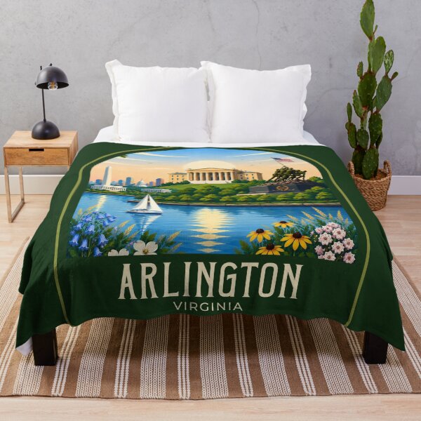 Item preview, Arlington Vintage Travel Illustration designed and sold by HomeLivingCo.