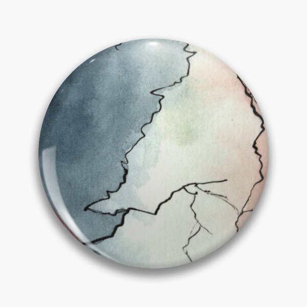 Artikelvorschau, Abstract Panta Rhei Watercolor II - Modern Indigo Blush Ink Art entworfen und verkauft von WaterColorCats1.