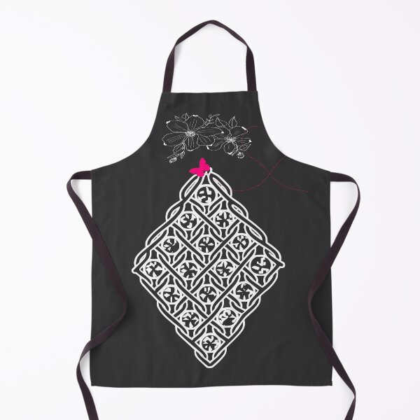 Item preview, Geometric Lace Diamond with Flowers and Butterfly Charcoal Gray designed and sold by Macramellennias.