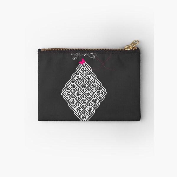 Item preview, Geometric Lace Diamond with Flowers and Butterfly Charcoal  Gray designed and sold by Macramellennias.