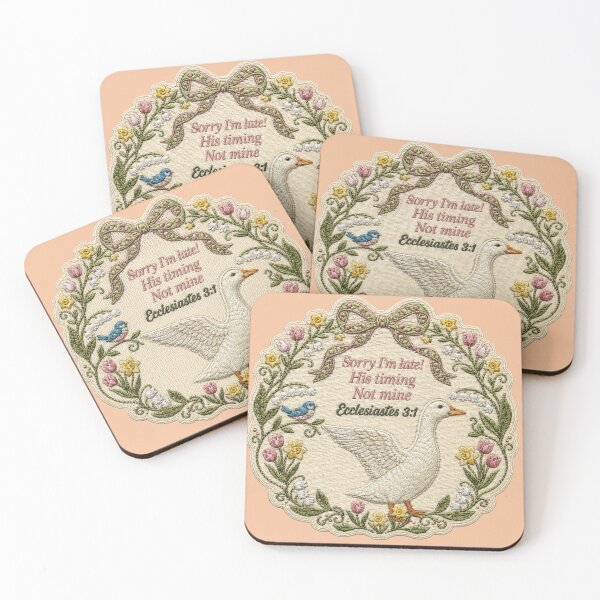 Item preview,     His Timing, Not Mine Embroidered style Goose designed and sold by Petals and pearls.