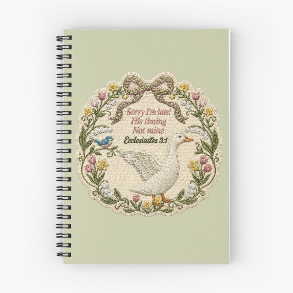 Item preview,     His Timing, Not Mine Embroidered style Goose designed and sold by Petals and pearls.