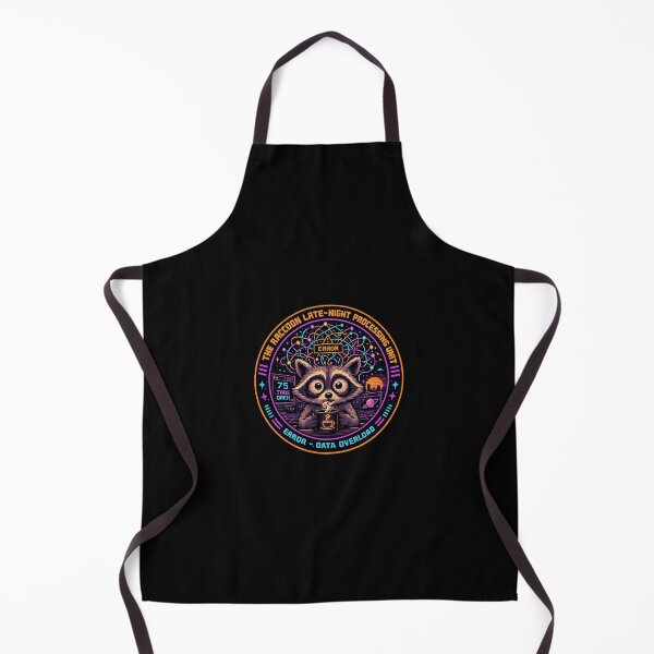 Item preview, The Raccoon Late Night Processing Unit Retro Scientific Badge designed and sold by Salwastore.