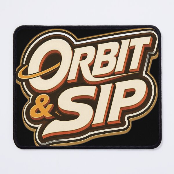 Item preview, Premium 3D Typography - 'Orbit & Sip' Metallic Lettering designed and sold by Jaani-T.