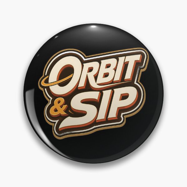 Item preview, Premium 3D Typography - 'Orbit & Sip' Metallic Lettering designed and sold by Jaani-T.