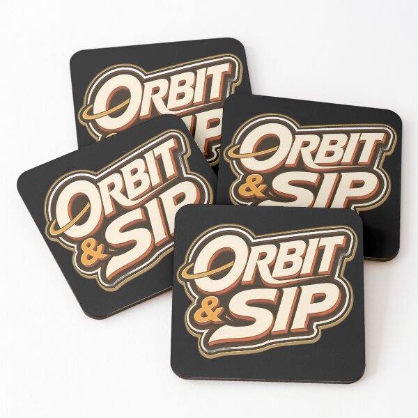 Item preview, Premium 3D Typography - 'Orbit & Sip' Metallic Lettering designed and sold by Jaani-T.