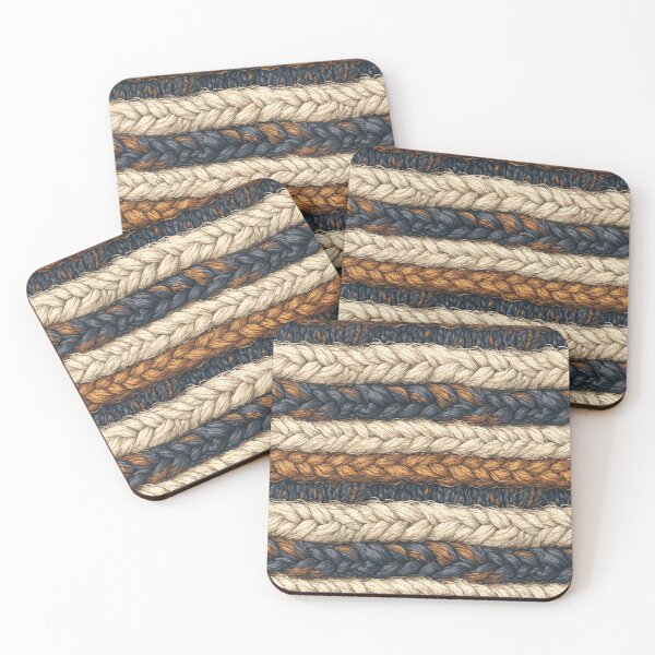 Item preview, Textured Cable Braid: Rustic Wool & Leather Tone designed and sold by TJ Art and Camera.