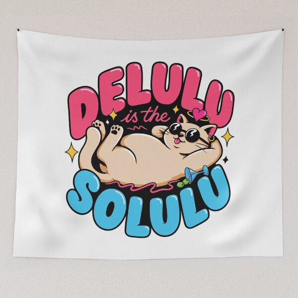 Item preview, Delulu Is The Solulu Cat designed and sold by oryzyas.