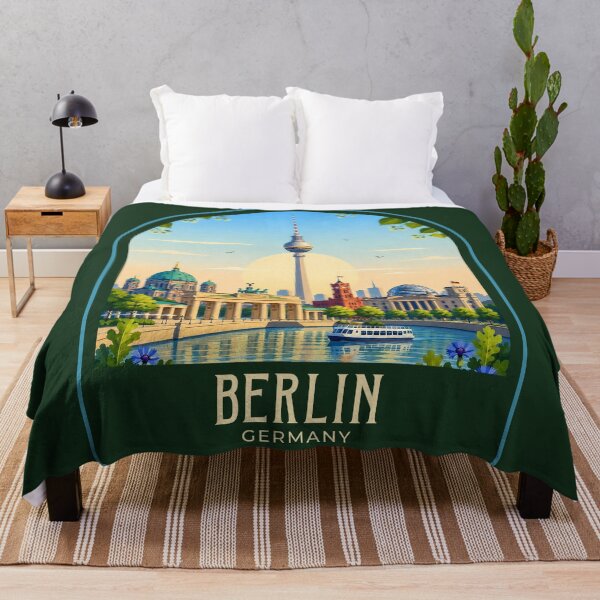 Artikelvorschau, Berlin Vintage Reiseillustration entworfen und verkauft von HomeLivingCo.