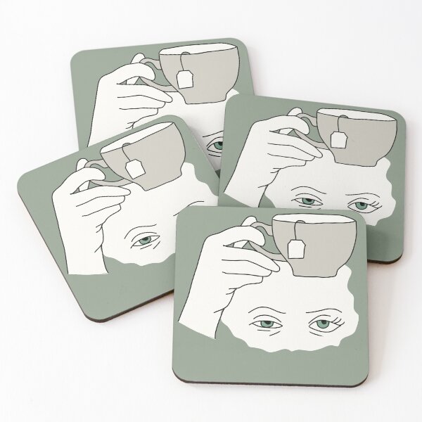 Item preview, Hand Holding Tea Cup – Minimalist Graphic Illustration designed and sold by LeshanArt.