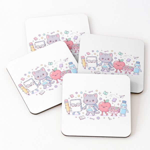 Item preview, Cute Cat Back to School  Kawaii School Supplies Design designed and sold by Yarsine.