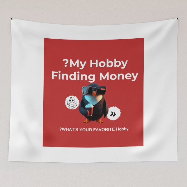 Item preview, My Hobby Is Finding Money Funny Penguin Quote T-Shirt designed and sold by Penguin Mood .