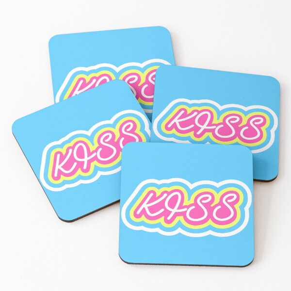 Item preview, KISS Retro Bubble Logo – Colorful Pop Art Typography Sticker designed and sold by SDKENERGY.