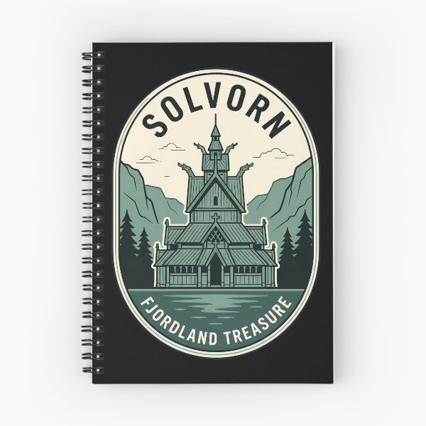 Item preview, Solvorn Norway Stave Church Vintage Travel Emblem designed and sold by k3rstman1.