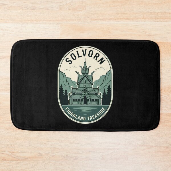 Item preview, Solvorn Norway Stave Church Vintage Travel Emblem designed and sold by k3rstman1.