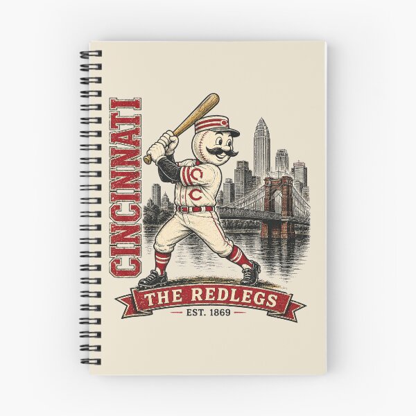 Item preview, Cincinnati Redlegs Vintage Baseball,  Retro 1869 Mr. Redlegs Skyline Graphic Tee designed and sold by GhostDawgs.